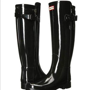 HUNTER BACK STRAP GLOSS TALL BOOTS